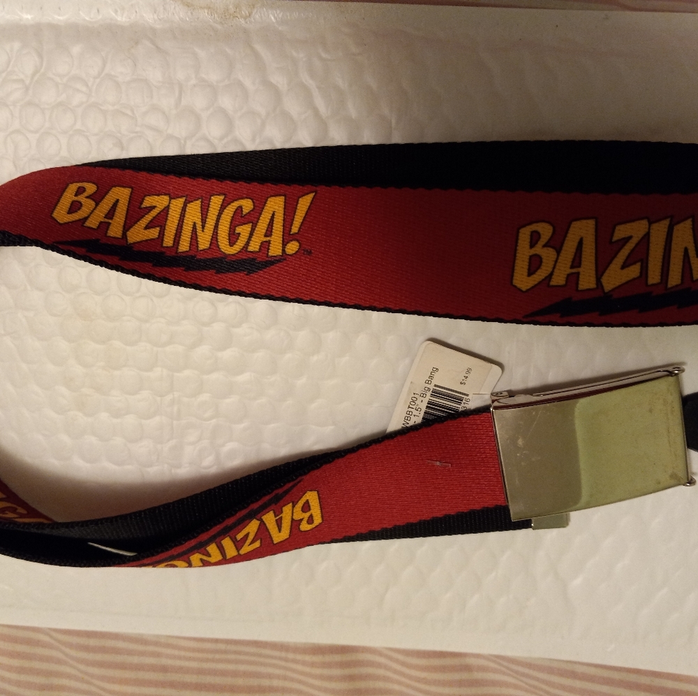 NWT Bazinga "Big Bang Theory" adjustable web belt